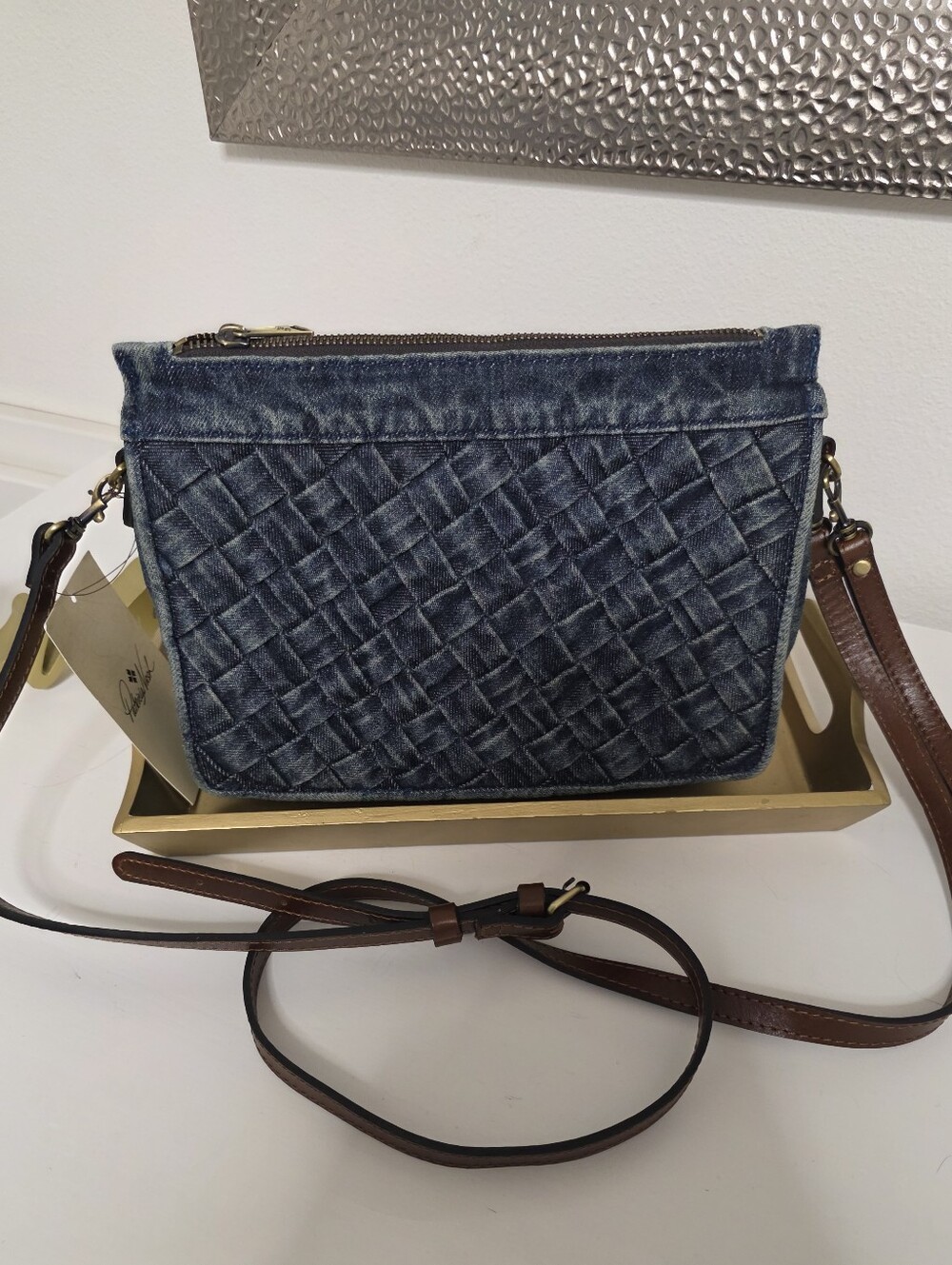 Patricia Nash Washed Woven Denim Crossbody